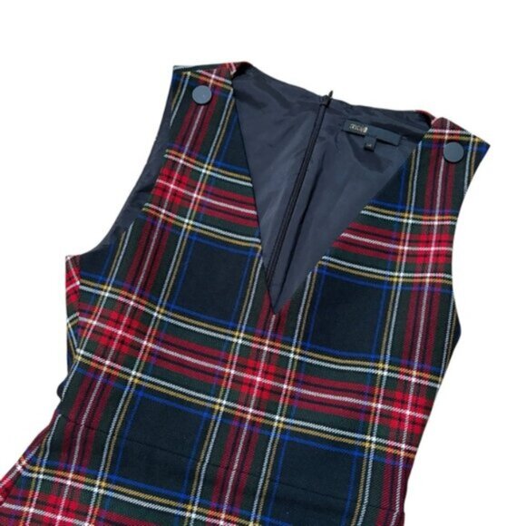 Maje Iris Plaid Skirt Overlay Romper Size XS - Picture 3 of 9